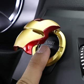 3d iron man engine push to start stop button cover (golden&red) prism guard 3d iron man engine push to start stop button cover (golden&red) prism guard