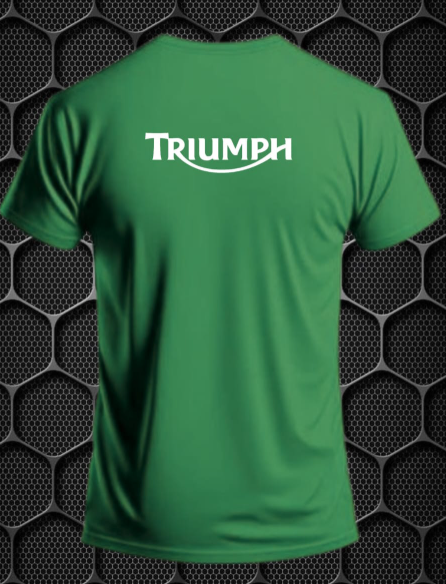 triumph men’s short sleeve green riding t shirt prism guard(l,xl) triumph men’s short sleeve green riding t shirt prism guard(l,xl)