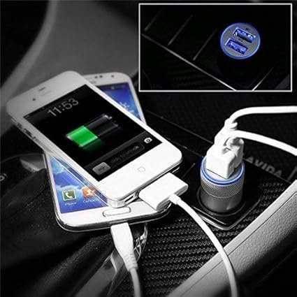 fast car charger for all car , adapter socket dual usb port kit | rapid quick metal mobile car charger with micro usb fast charging cable (3.1 amp, dc4, multi) fast car charger for all car , adapter socket dual usb port kit | rapid quick metal mobile car charger with micro usb fast charging cable (3.1 amp, dc4, multi)